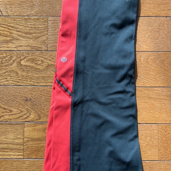 ❤️LULULEMON RUN ICE QUEEN PANT-BLACK/LOVE RED-6❤️ - Picture 9 of 16